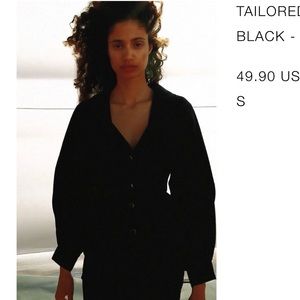 ZARA TAILORED SHIRT BLACK